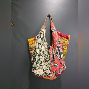 Cotton Patchwork Boho Slouchy Shoulder Bag Hobo Hippie Festival Market 23x16x5